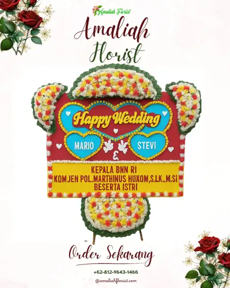Papan Bunga Pernikahan Losari Lor